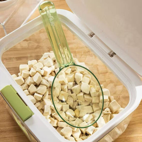 Front image of Pet Feeding Scoop and Clip - Pets Villa. 