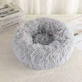 Front image of Plush Doughnut Pet Bed - Pets Villa. 