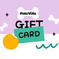 PetsVilla gift card with £5 value on a purple and white background