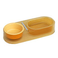 Image of Yellow variant of SOFT ZOO Chubby Mixing Spoon and Bowl Set - Pets Villa. 