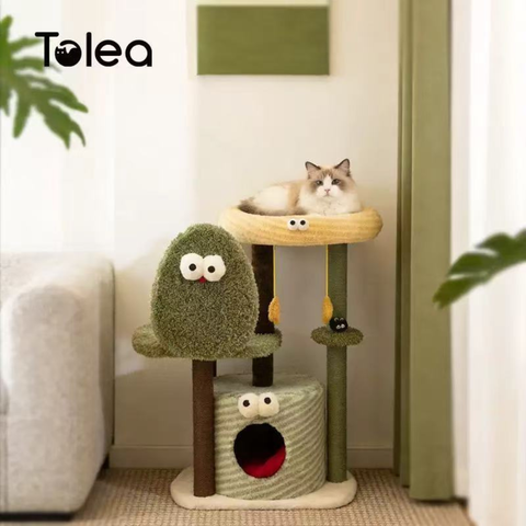 Front image of TOLEA Little Monster Cat Tree 85cm - Pets Villa. 
