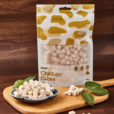 Front image of WAITA Freeze Dried Chicken Cubes 50g - Pets Villa.