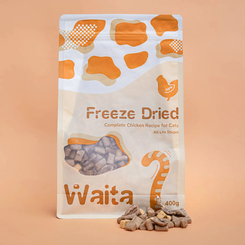 Front image of WAITA Freeze Dried Complete Chicken Recipe for Cats  - Pets Villa.