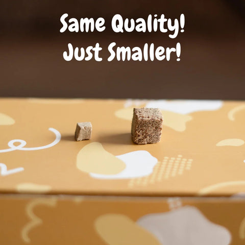 Comparison image of WAITA Mini Freeze Dried Duck Cubes 15g - Pets Villa. 