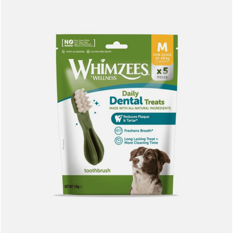 Medium variant image of WHIMZEES Daily Dental Treats Toothbrushes  - Pets Villa. 