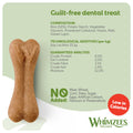 Composition image of WHIMZEES Dog Daily Dental Ricebone Treats 4pcs - Pets Villa. 