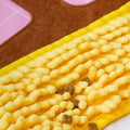 Close up of yellow mat part of ZEZE Enjoy It Bath Snuffle Pet Mat - Pets Villa. 