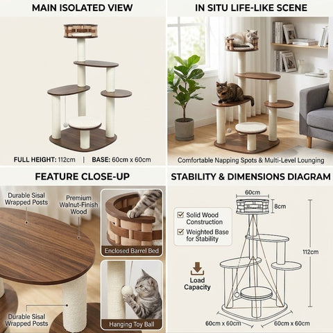 Product image of ZEZE Essential Modern Cat Frame - Pets Villa. 