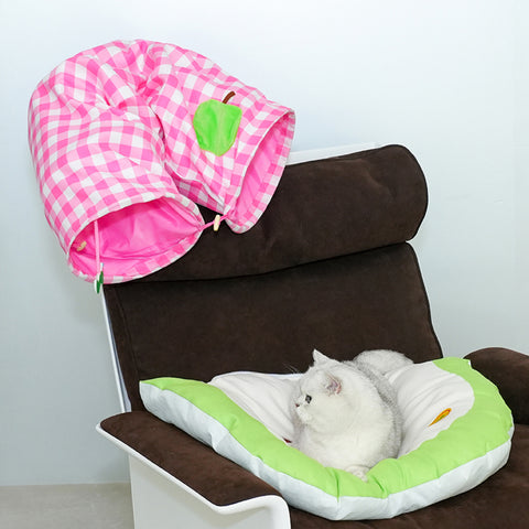 Product image of ZEZE Green Apple Tunnel Bed - Pets Villa. 
