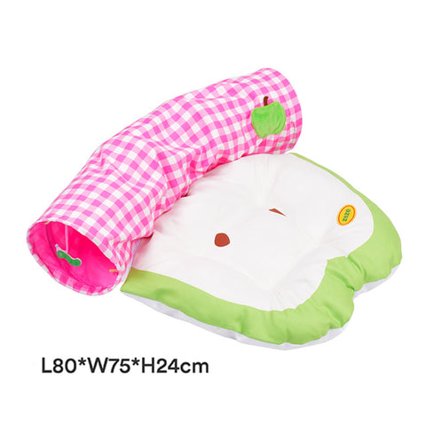 Size image of ZEZE Green Apple Tunnel Bed - Pets Villa. 