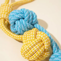 Knot close up image of ZEZE Handheld Lantern Knot Dog Toy  - Pets Villa. 