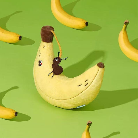 Front image of ZEZE Softer Banana Pet Pillow - Pets Villa. 