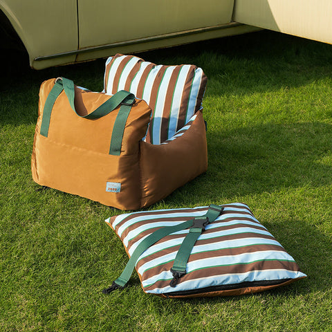 Product image of ZEZE Striped Pet Car Bed - Pets Villa. 
