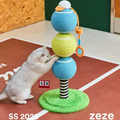 Front image of ZEZE Tennis Cat Scratching Post  - Pets Villa. 