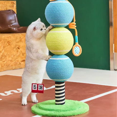 Product image of ZEZE Tennis Cat Scratching Post - Pets Villa. 