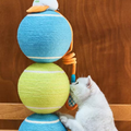 Close up image of ZEZE Tennis Cat Scratching Post  - Pets Villa. 