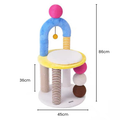Size image of ZEZE Two-Tier Arch Cat Tree with Balls and Rubbing Pole - Pets Villa. 