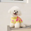 Product image of ZEZE Warmth Pink and Yellow Striped Pet Sweater - Pets Villa. 