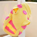 Product image of ZEZE Warmth Pink and Yellow Striped Pet Sweater - Pets Villa. 