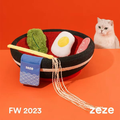 Front product image of ZEZE Yummy Ramen Bowl Cat Scratcher and Bed - Pets Villa. 