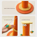 Close up image of Zesty Orange Cat Scratcher - Pets Villa. 