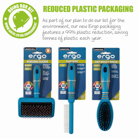 ANCOL Ergo Bristle Brush designed for sensitive coat grooming and nervous dogs