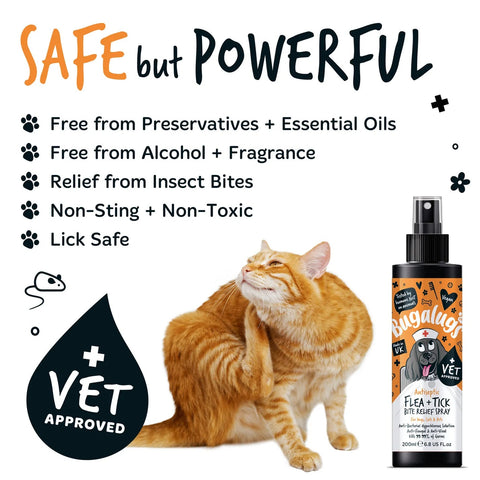 BUGALUGS Antiseptic Flea and Tick Bite Relief Spray 200ml - Pets Villa