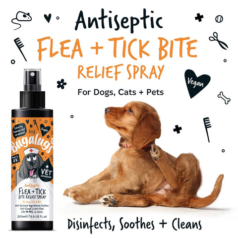 BUGALUGS Antiseptic Flea and Tick Bite Relief Spray 200ml - Pets Villa