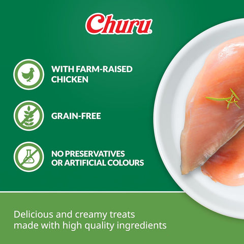 CHURU Dog Treat Chicken Recipe 4x14g - Pets Villa