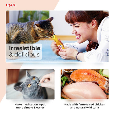 CHURU Pops Cat Treat Tuna Recipe 4x15g - Pets Villa