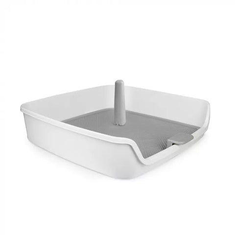 Plastic dog potty tray with grill for pee pads – perfect for puppies and small breeds