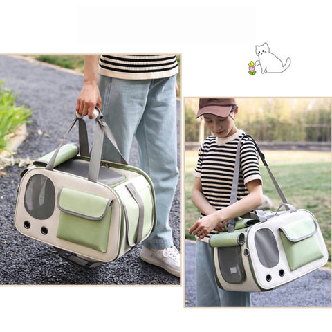 Foldable Mesh Pet Travel Bag - Pets Villa
