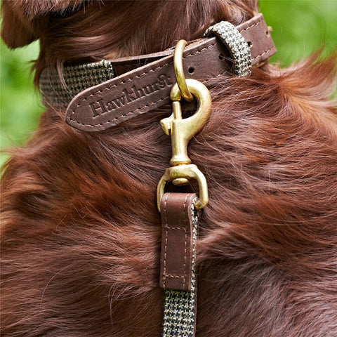 GREAT & SMALL Hawkhurst Leather Dog Lead Tweed - Pets Villa