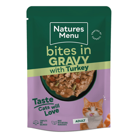 NATURES MENU Cat Bites in Gravy Variety Multipack 12x85g - Pets Villa