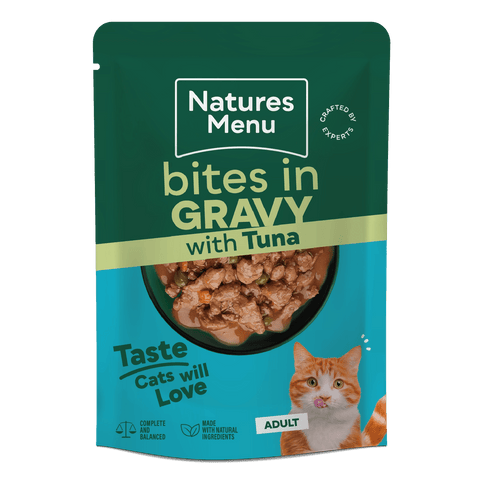 NATURES MENU Cat Bites in Gravy Variety Multipack 12x85g - Pets Villa