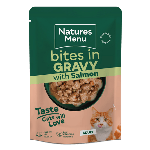 NATURES MENU Cat Bites in Gravy Variety Multipack 12x85g - Pets Villa
