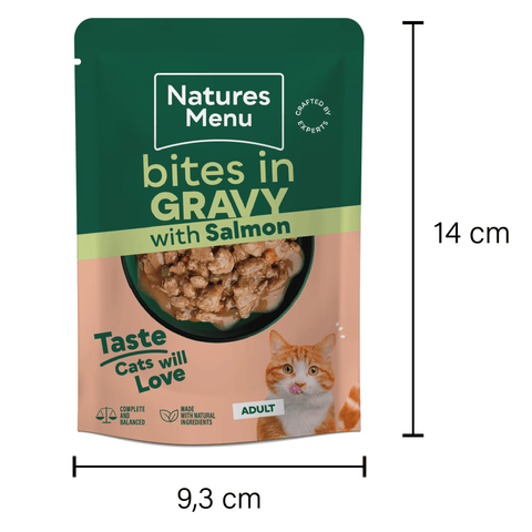 NATURES MENU Cat Bites in Gravy with Salmon - Pets Villa