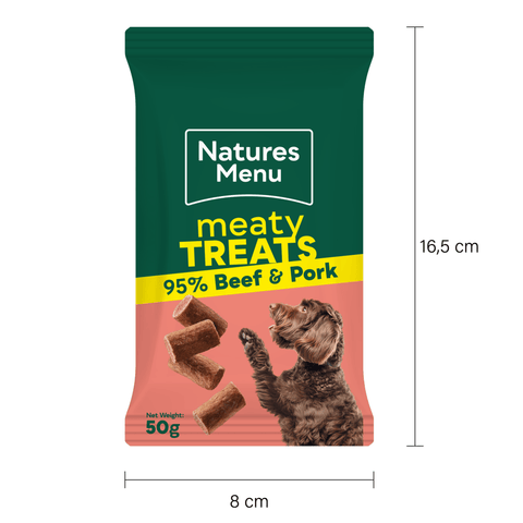 NATURES MENU Dog Meaty Treats Beef and Pork 50g - Pets Villa
