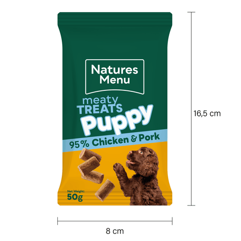 NATURES MENU Puppy Meaty Treats Chicken and Pork 50g - Pets Villa
