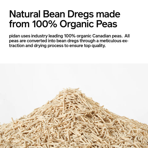 PIDAN Tofu Cat Litter Mix - Natural Bean Dregs made from 100% Organic Peas