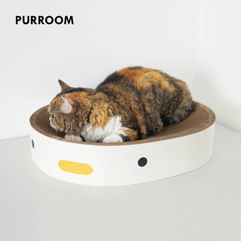 PURROOM Little Chicken Oval Cardboard Scratcher - Pets Villa