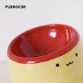 PURROOM Pudding Angled Raised Food Bowl - Pets Villa
