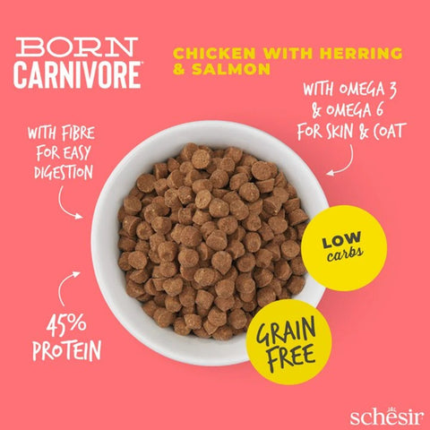 SCHESIR Born Carnivore Adult Cat Chicken with Herring and Salmon - Pets Villa