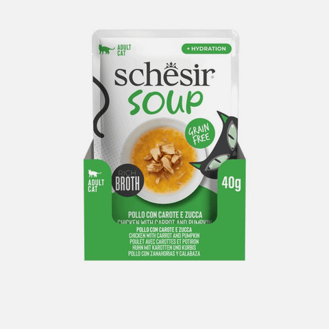 SCHESIR Cat Soup Chicken with Carrot and Pumpkin 40g - Pets Villa