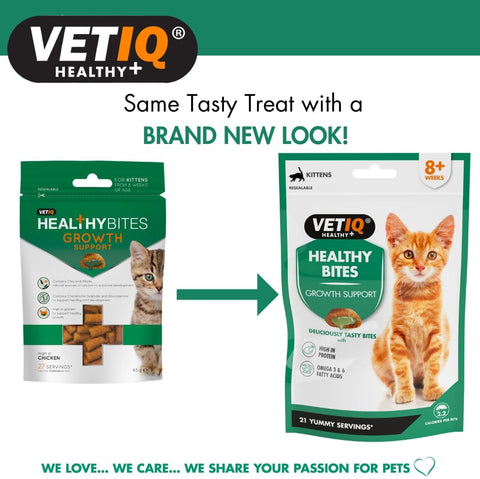 VETIQ Healthy Bites Growth Support Kitten Treats (65g) - Pets Villa