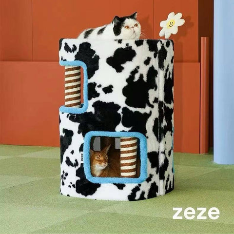 ZEZE Farm Cat Condo - Pets Villa