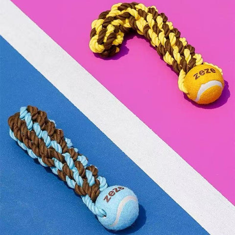 ZEZE Tennis Ball with Sturdy Rope - Pets Villa
