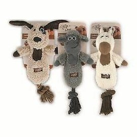 Chewable Rope Toy for Dogs – Soft Faux Fleece with Built-in Squeaker