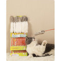 AMY&CAROL Feline Feather & Rabbit Fur Teaser for Active Play