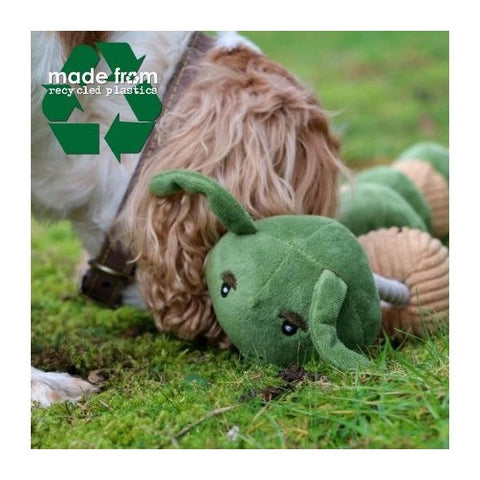 Ancol Made From Caterpillar Dog Toy – Eco-Friendly, Textured & Squeaky Fun

